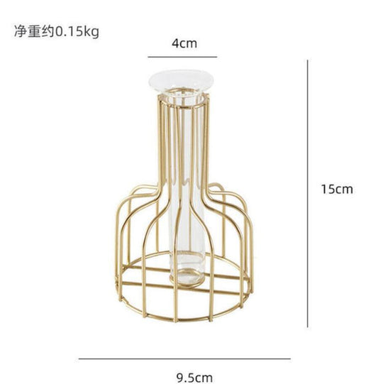 Vase en fer métallique de style nordique pour la décoration hydroponique